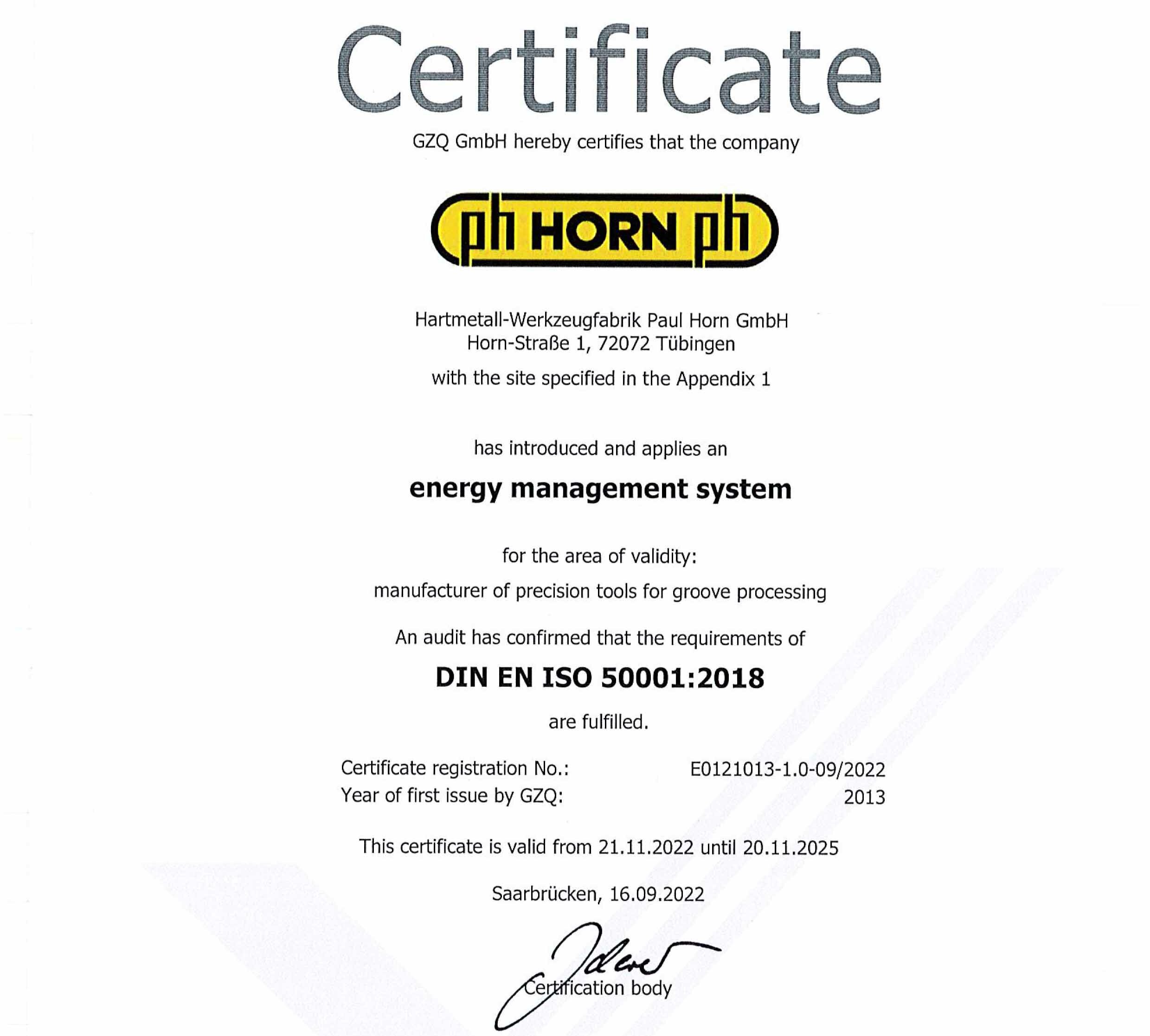 Certificate PH ISO50001