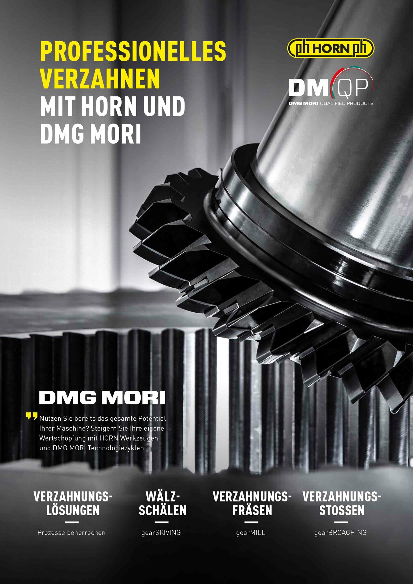 Cover Flyer Verzahnen mit HORN und DMG MORI Cover Flyer Verzahnen mit HORN und DMG MORI