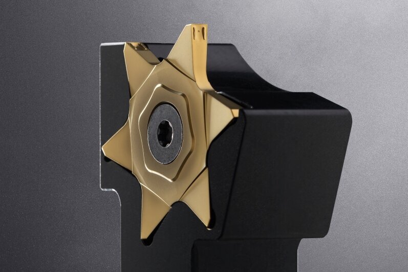Button Insert Grooving Insertos de Seis Filos con una nueva profundidad de Ranurado